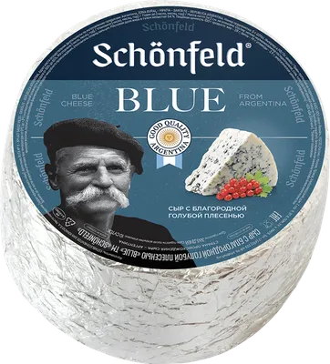 Сыр Шонфилд Блю с голубой плесенью мягкий 54% вес - купить с доставкой |  Интернет-магазин Добрянка