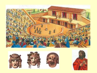 Театр Древней Греции | Greece art, Crowd drawing, Ancient greece