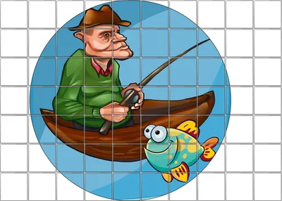 Формат А4 Вафельная картинка Для рыбака