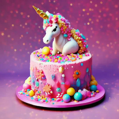 Торт \"Единорог\" на день рождения