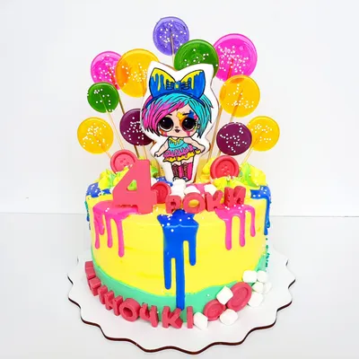 Торт с куклами ЛОЛ / LOL cake | Идеи кексов, Торт, Тематические торты
