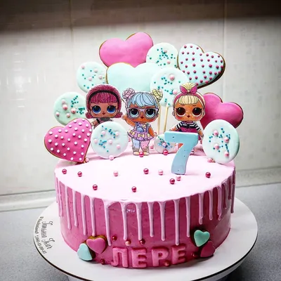 Детский торт \"Куклы Лол-4 с фигурками\" 1700руб + фигурки 4000 – купить торт  на заказ в Москве