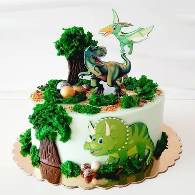 Торт с динозаврами для мальчика №126301 заказать с доставкой