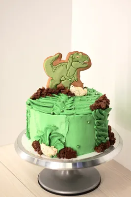 Детский торт с динозаврами и шоколадным декором на заказ в Москве – цены от  2 490 ₽, фото