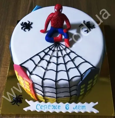Торт для мальчика человек паук — на заказ по цене 950 рублей кг |  Кондитерская Мамишка Москва