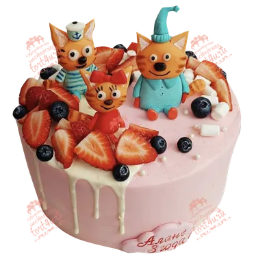 Детский торт Три кота в глазури - Каталог товаров - Paris Dessert -  Кондитерская Киев