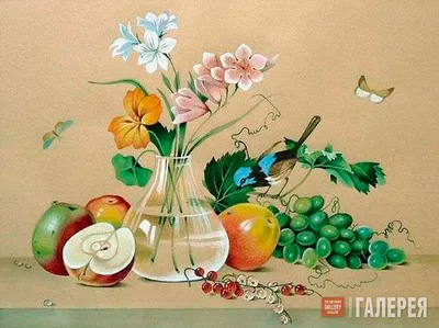 Цветы, фрукты, птица | Каталог иллюстраций журнала \"ТРЕТЬЯКОВСКАЯ ГАЛЕРЕЯ\"