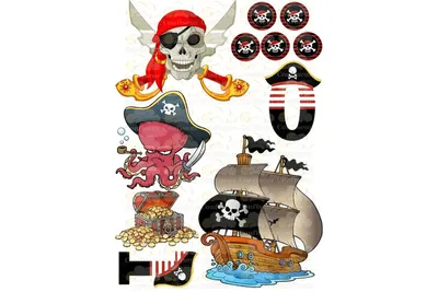Вафельная картинка на торт пираты