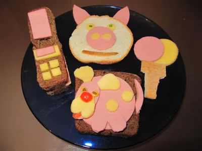 Веселые детские бутерброды. | Детская еда для вечеринки, Детские бутерброды,  Веселая еда для детей