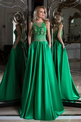 Выпускное зеленое платье Lily 16-1010-1 | Купить вечернее платье в салоне  Валенсия (Москва)