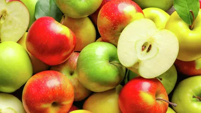 Зелёные яблоки, еда, зеленое, фрукты х - Обои для рабочего стола