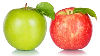 Зеленые яблоки на белом фоне, композиция, изоляция Стоковое Изображение -  изображение насчитывающей элемент, органическо: 160368085