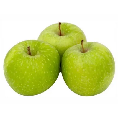 Зеленые яблоки в форме круга и красное яблоко крупным планом на белом фоне  Stock Photo | Adobe Stock