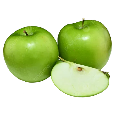 свежие зеленые яблоки, зеленое яблоко, фрукты, зеленые листья png | PNGWing