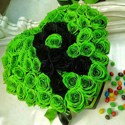 Букет темно-зеленых роз от 9 шт. за 4 990 руб. | Бесплатная доставка цветов  по Москве