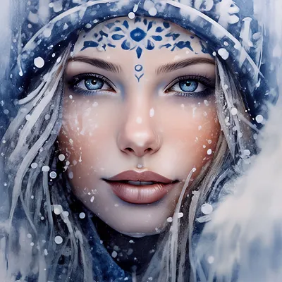 Женщина зима картинки