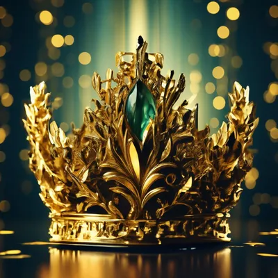 Золотая корона с королевским словом | Премиум Фото