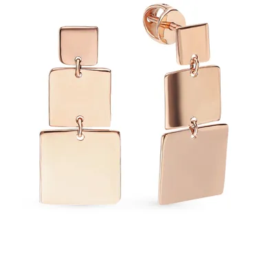 Новинка, длинные квадратные глянцевые женские серьги PATAYA 585, цвета  розового золота, свадебные классические простые модные украшения,  бриллианты | AliExpress