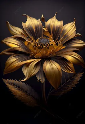 Золотая роза (57 фото) | Цветочные картины, Фрактальное искусство, Золотые  розы