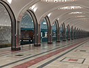 Визуализация станции метро Маяковская