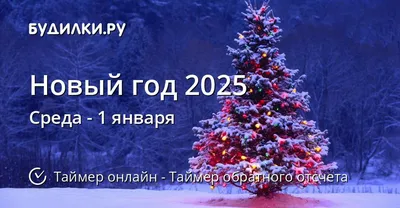 Когда Новый год 2025 - Таймер обратного отсчета онлайн