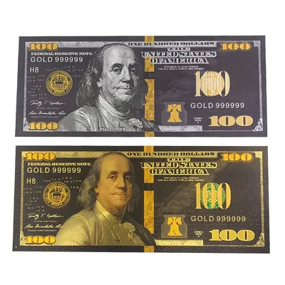 100 долларов, изолированных на белом фоне Стоковое Фото - изображение  насчитывающей деньги, бумага: 158600064