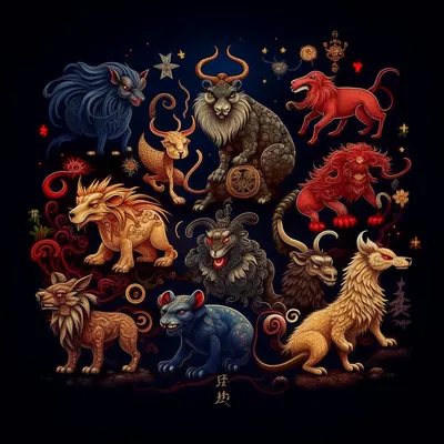 Легенда о 12 животных китайского гороскопа.🐭🐮🐯🐰 | ВКонтакте