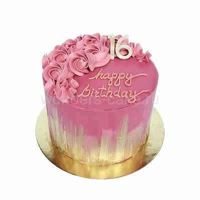 Торт на 16 лет 290511621 день рождения девушке стоимостью 6 200 рублей -  торты на заказ ПРЕМИУМ-класса от КП «Алтуфьево»