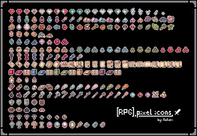 16x16 Pixel art RPG Items by ... | Pixel art characters, Pixel art  tutorial, Pixel art design