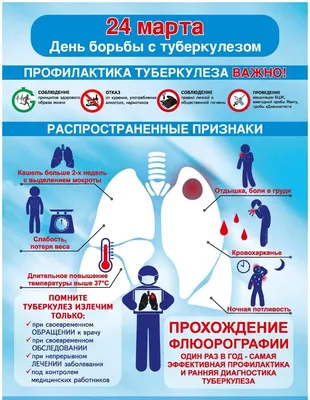 24 марта – Всемирный день борьбы с туберкулёзом. - ОБУЗ «Центр по  профилактике и борьбе со СПИД и инфекционными заболеваниями»