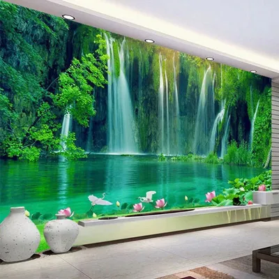 3D WALLPAPER WATERFALL SCENERY PAPEL DE PAREDE SKU#0015 - TrendyPlus Design