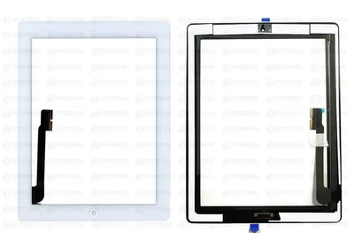 ЗАПЧАСТИ для APPLE :: ЗАПЧАСТИ для APPLE IPAD :: ТАЧСКРИНЫ для iPad ::  Тачскрин для iPad 3/ iPad 4 +кнопка Home (белый)