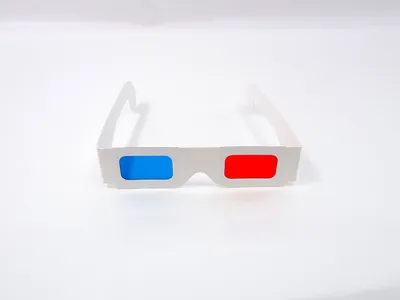 Одноразовые круглые / линейные поляризованные или красно-синие бумажные очки  3D-изображения - HCBL 3D