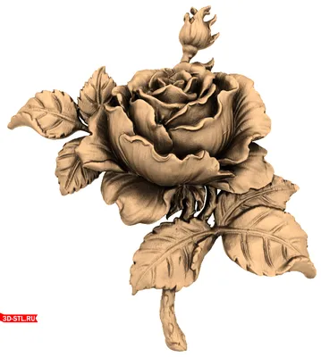 Цветы \"Роза\" | STL - 3D модель для ЧПУ