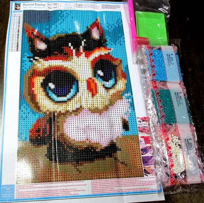 Brown Owl 3D Round Full Drill Diamond Cross Stitch Painting Kit - NIP (#83)  | eBay