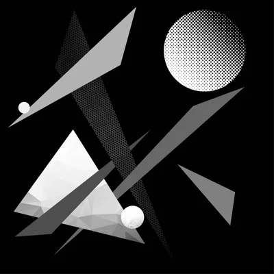 Чёрно-белая абстракция | Геометрические фигуры, Художественные узоры, Черно- белое