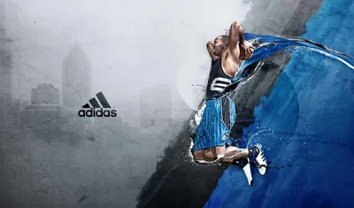 Игра света и теней выделят логотип Adidas - обои на рабочий стол