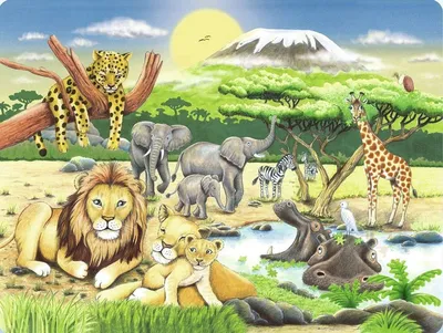 Вырубка \"Африканские животные\" ⋆ Kidomi Развивающие игрушки и материалы для  творчества