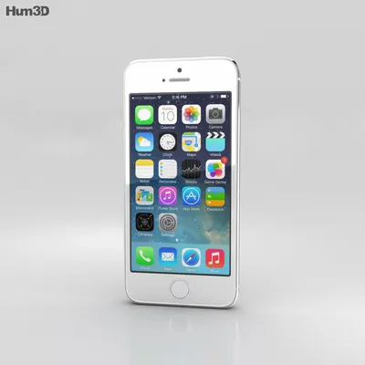 Apple iPhone 5S Silver (White) 3D модель - Скачать Электроника на  3DModels.org