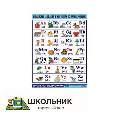 Алфавит для детей, цветные карточки с картинками — Все для детского сада