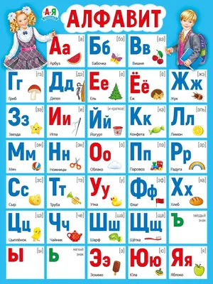 ТМ Мир поздравлений Плакат алфавит с картинками обучающий в школу детский