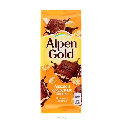 Шоколад молочный Alpen Gold со взрывной карамелью мармеладом и печеньем 150  г с бесплатной доставкой на дом из «ВкусВилл» | Москва и вся Россия