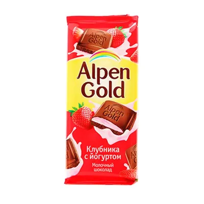 Купить: Шоколад Alpen Gold клубника йогурт 90г – по самой низкой цене в  интернет-магазине г. Самарканд | Dostavo4ka.uz
