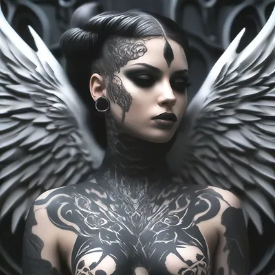 Мощный ангел с черными крыльями Стоковое Фото - изображение насчитывающей  развилки, изолировано: 174200366