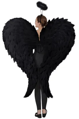 Черные крылья ангела 60 х 57 см 4300815 - Крылья - Все для ангелов -  Тематические - Аксессуары - Магазин карнавальных костюмов