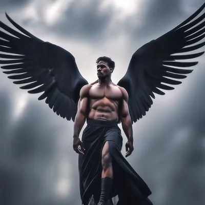 Падший ангел с черными крыльями, …» — создано в Шедевруме