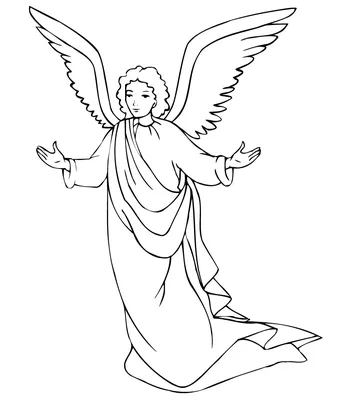 Pаскраска ангел #86236 (Персонажи) – Раскраски для печати
