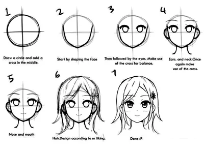 Как нарисовать милую аниме девушку поэтапно 7 уроков