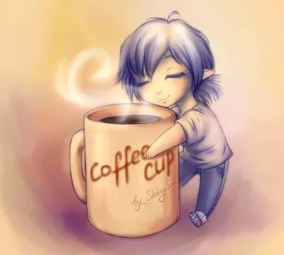Создать мем \"аниме картинки с добрым утром, аниме, аниме девушка с кофе\" -  Картинки - Meme-arsenal.com