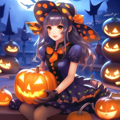 Pin by Hanna Grace Motol on Anime | Anime halloween, Halloween wallpaper  backgrounds, Anime witch